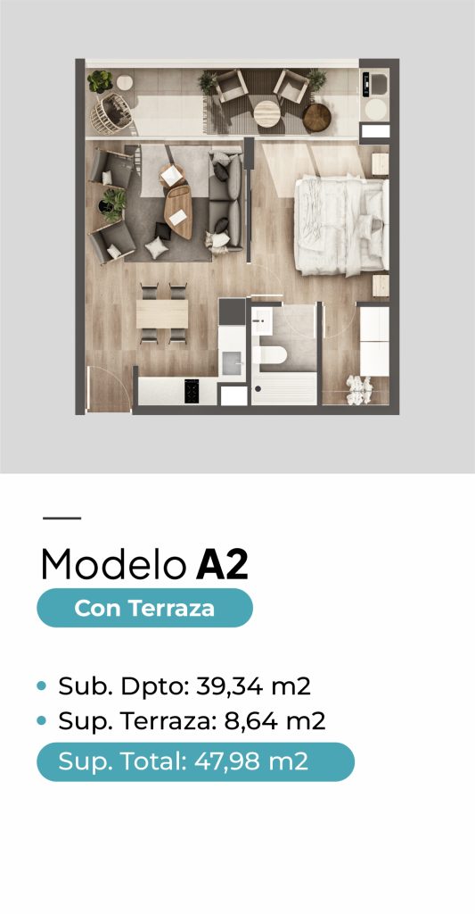 Planta Modelo A2 c- terraza