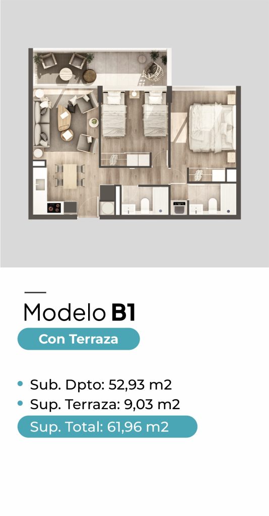 Planta Modelo B1 c- terraza