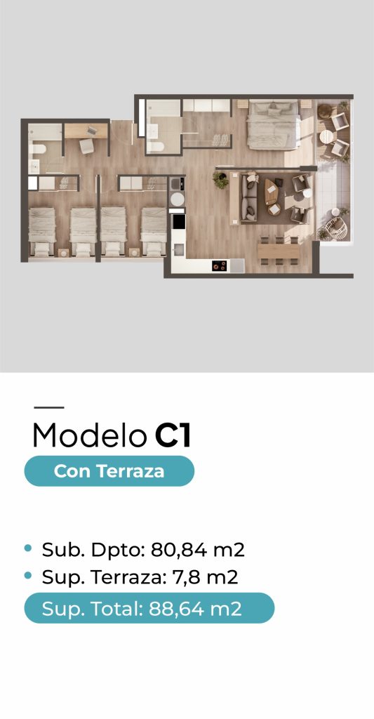 Planta Modelo C c- terraza