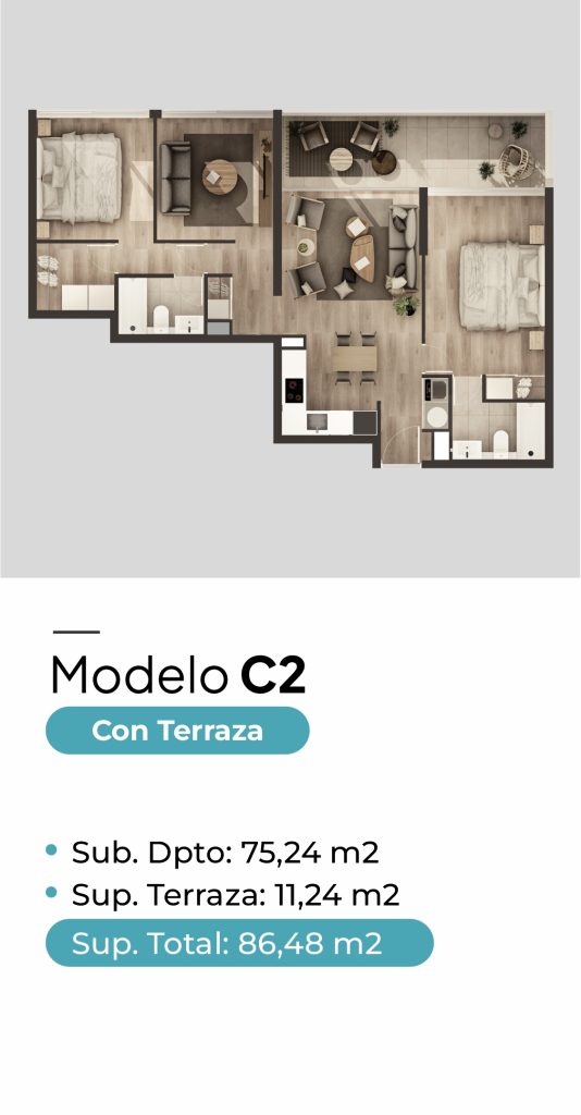 Planta Modelo C2 c- terraza